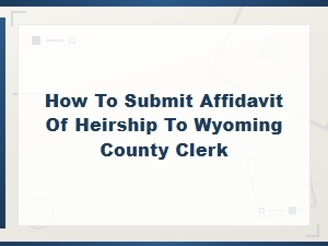 Filing an Affidavit of Heirship with Wyoming County Clerk